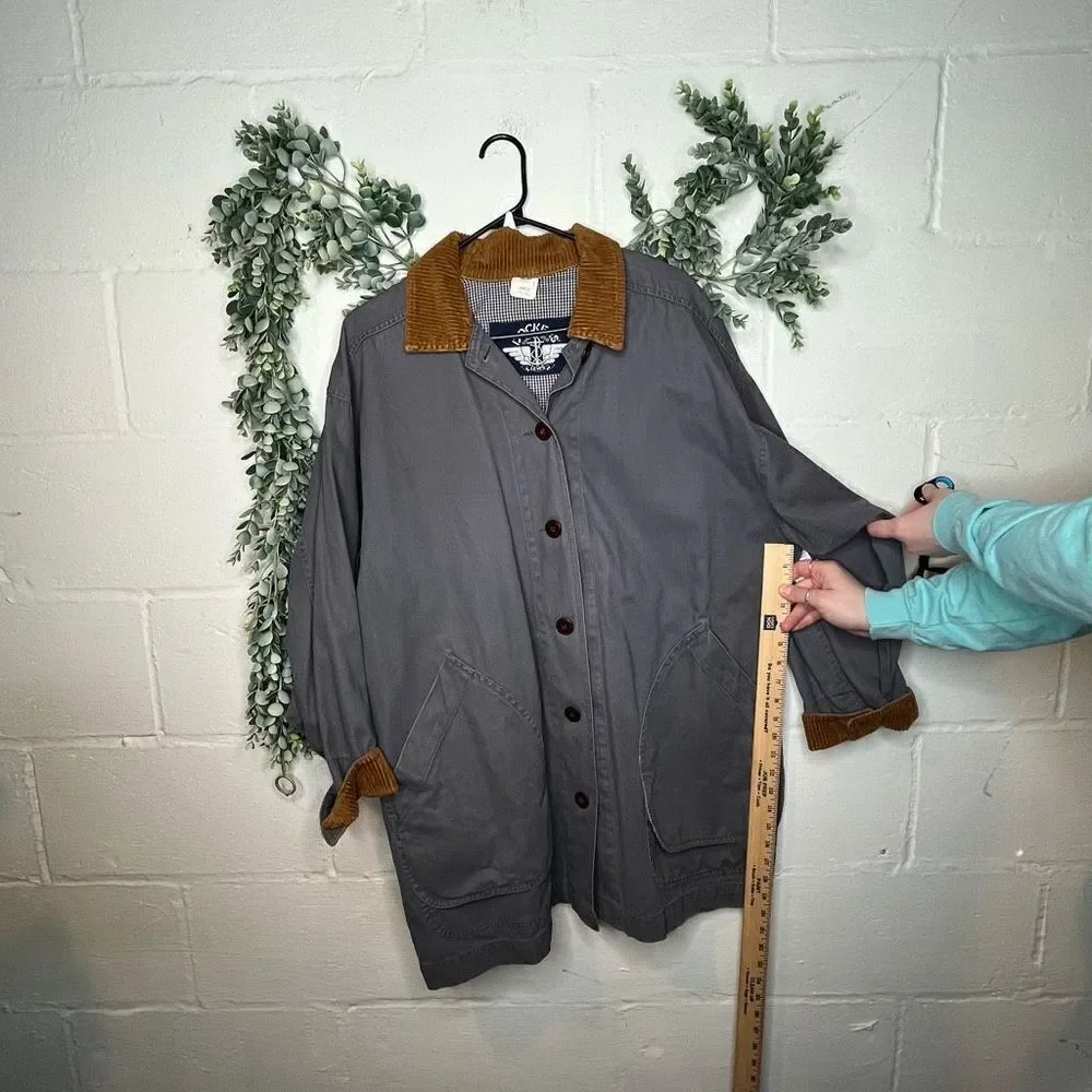 Docker's Women's Gray Jacket with Tan Collar Large - Picture 5 of 10